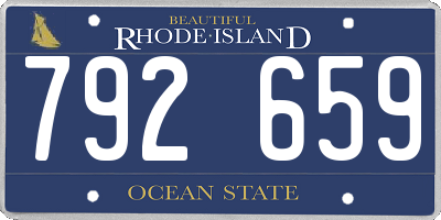 RI license plate 792659