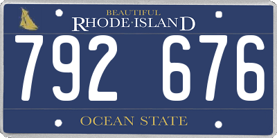 RI license plate 792676