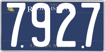 RI license plate 7927