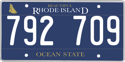 RI license plate 792709