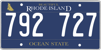 RI license plate 792727