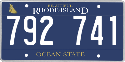 RI license plate 792741