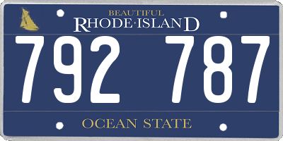 RI license plate 792787