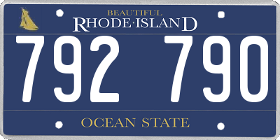 RI license plate 792790