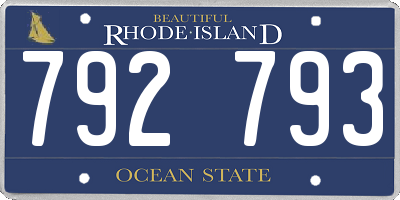 RI license plate 792793