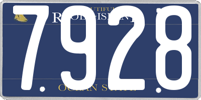 RI license plate 7928