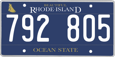 RI license plate 792805