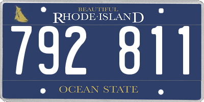 RI license plate 792811