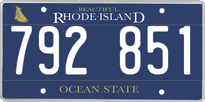RI license plate 792851