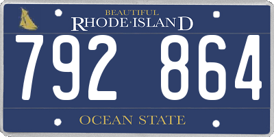 RI license plate 792864