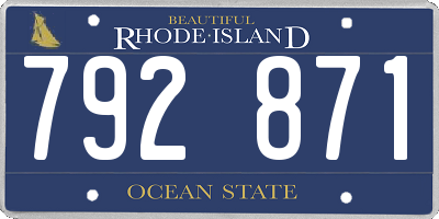 RI license plate 792871