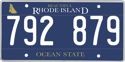RI license plate 792879