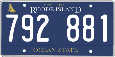 RI license plate 792881