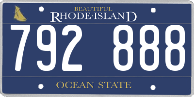 RI license plate 792888