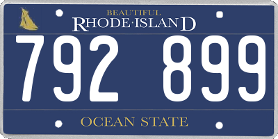 RI license plate 792899