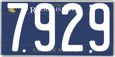 RI license plate 7929