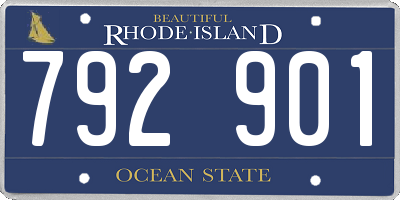 RI license plate 792901