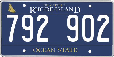 RI license plate 792902