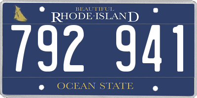 RI license plate 792941