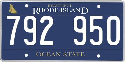 RI license plate 792950