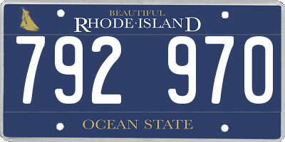 RI license plate 792970
