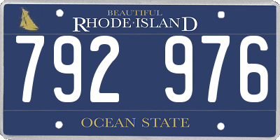 RI license plate 792976