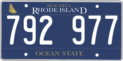 RI license plate 792977
