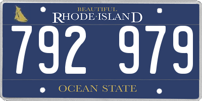 RI license plate 792979