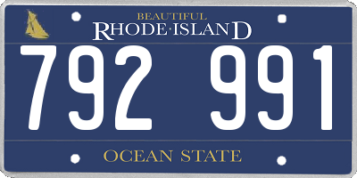 RI license plate 792991