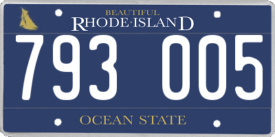 RI license plate 793005