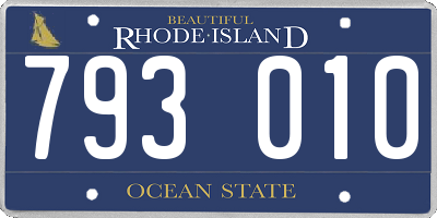 RI license plate 793010