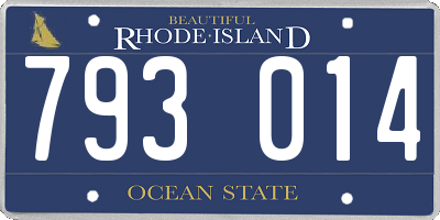 RI license plate 793014