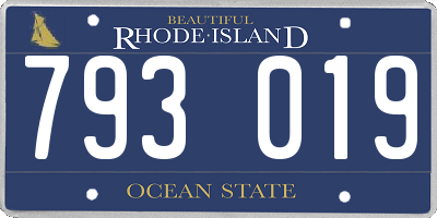 RI license plate 793019