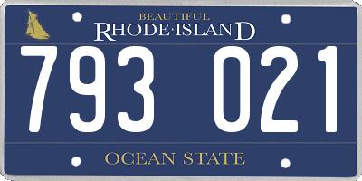 RI license plate 793021