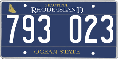 RI license plate 793023