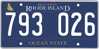 RI license plate 793026
