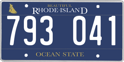 RI license plate 793041