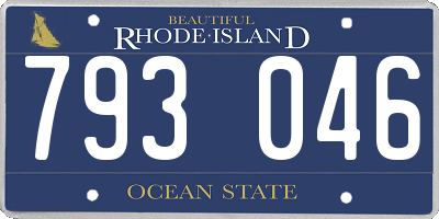 RI license plate 793046