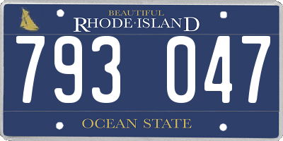 RI license plate 793047