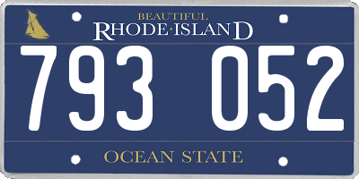 RI license plate 793052