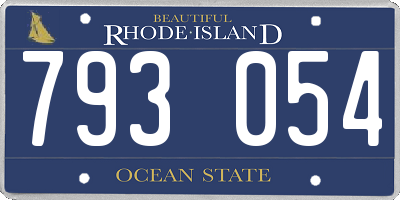 RI license plate 793054