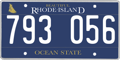 RI license plate 793056