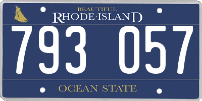 RI license plate 793057