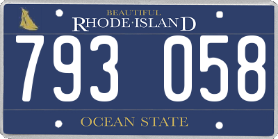 RI license plate 793058