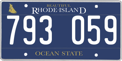 RI license plate 793059