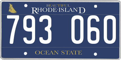 RI license plate 793060