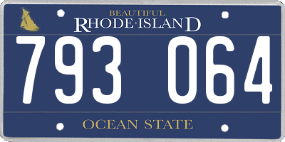 RI license plate 793064