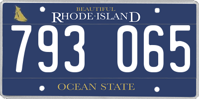 RI license plate 793065