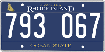 RI license plate 793067