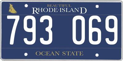RI license plate 793069